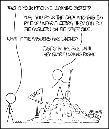 Machine learning workflow and development humor